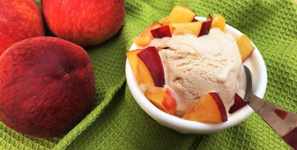 Summer Sweet Roasted Peach Ice Cream